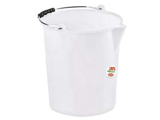 SECCHIO INDUSTRIALE GRADUATO IN POLIETILENE BIANCO- - ø mm.32x33h. lt.17 - 5 pezzi STEFANPLAST