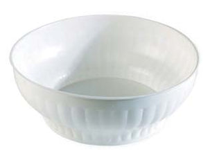 INSALATIERA COSTOLATA IN PLASTICA BIANCA- - ø cm.30 - 5 pezzi STEFANPLAST