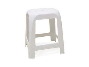 SGABELLO ELFO IN POLIPROPILENE BIANCO  cm.41x35x46h.    STEFANPLAST