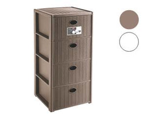 CASSETTIERA ELEGANCE IN POLIPROPILENE  cm.40x40x80h.  colore tortora    STEFANPLAST