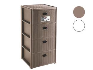 CASSETTIERA ELEGANCE IN POLIPROPILENE  cm.40x40x80h.  colore tortora    STEFANPLAST