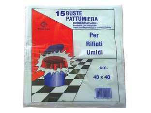 SACCO PATTUMIERA BIODEGRADABILE PER RIFIUTI UMIDI PZ.15- - cm.43x48 gr.175 - 40 confezione CP