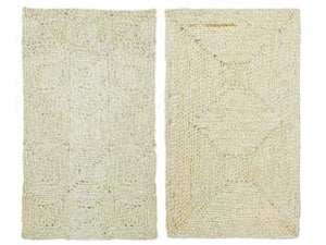 ZERBINO RETTANGOLARE TRECCIA IN PAGLIA- - cm.45x75 spessore mm.15 - 3 pezzi XTRA