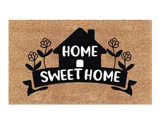 ZERBINO COCCO HOME SWEET HOME CON CASETTA SPESSORE MM.15  cm.40x70    XTRA