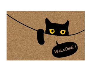 ZERBINO COCCO GATTO NERO SPESSORE MM.15  cm.40x70    XTRA