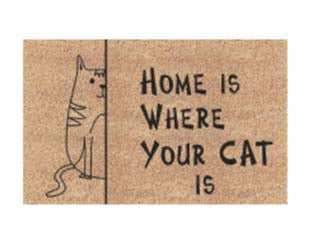 ZERBINO COCCO HOME IS WHERE YOUR CAT IS SPESSORE MM.15  cm.40x70    XTRA