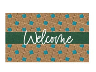 ZERBINO COCCO WELCOME GREEN SPESSORE MM.15  cm.40x70    XTRA