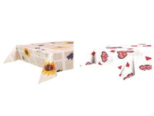 TOVAGLIATO TONDO PVC DECORI ASSORTITI  cm.160    XTRA