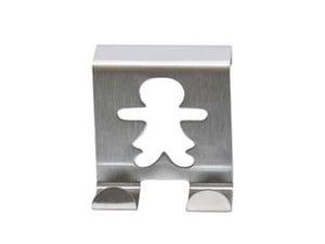 GANCIO PER ANTA/CASSETTO BAMBINI IN ACCIAIO INOX- - cm.5x5 blister pz.2 - 1 blister ELIPLAST