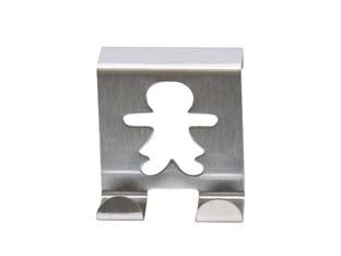 GANCIO PER ANTA/CASSETTO BAMBINI IN ACCIAIO INOX- - cm.5x5 blister pz.2 - 1 blister ELIPLAST