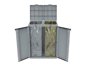 PATTUMIERA ARMADIO ECOLINE2 PER LA RACCOLTA DIFFERENZIATA  mm.680x390x887h    TERRY