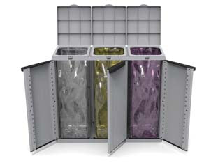 PATTUMIERA ARMADIO ECOLINE3 PER LA RACCOLTA DIFFERENZIATA  mm.1020x390x887h    TERRY