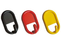 GANCI ADESIVI OVALI IN PLASTICA- - mm.33x55h. medio - 100 pezzi
