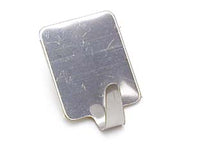 GANCI ADESIVI INOX- - mm.25x33h. - 100 pezzi