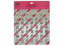 GANCIO MIDI LUSSO IN ACCIAIO INOX IN CARTELLA - 49 pezzi