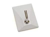 GANCI ADESIVI IN PLASTICA BIANCHI 1 POSTO- - mm.30x40h. - 100 pezzi