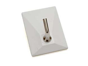 GANCI ADESIVI IN PLASTICA BIANCHI 1 POSTO- - mm.30x40h. - 100 pezzi