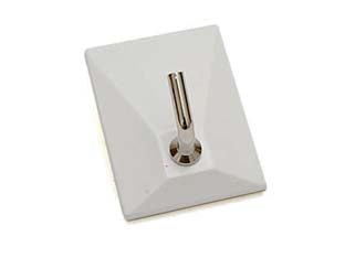 GANCI ADESIVI IN PLASTICA BIANCHI 1 POSTO- - mm.30x40h. - 100 pezzi