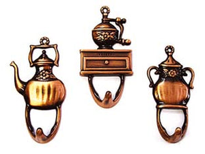 GANCI IN METALLO ADESIVI BOBBY ASSORTITI RAME SFUMATO- - mm.40x60h. - 30 pezzi