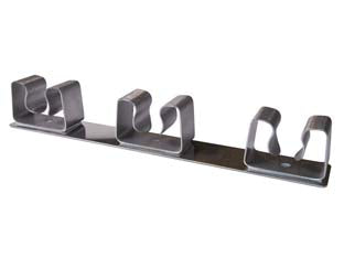 GANCIO APPENDISCOPA 3 POSTI ACCIAIO INOX