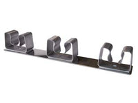 GANCIO APPENDISCOPA 3 POSTI ACCIAIO INOX