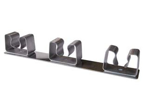 GANCIO APPENDISCOPA 3 POSTI ACCIAIO INOX