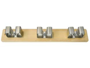 APPENDISCOPA LUX NOCE CON 3 GANCI ACCIAIO INOX- - mm.260x50h. - 6 pezzi