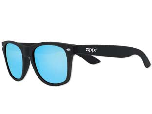 OCCHIALE DA SOLE POLICARBONATO NERO LENTI AZZURRE OB21  OB2127    ZIPPO