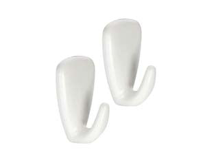 GANCIO ADESIVO GRANDE IN PLASTICA PZ.2 PRESTO- - cm.3x4 - 6 pezzi TESCOMA