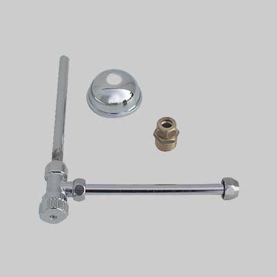 RUBINETTO PER CASSETTA CON DOPPIA CANNUCCIA 1/2'' x 3/8'' cm 20-25