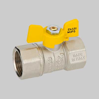 VALVOLA A SFERA PER GAS F.F. A FARFALLA   1/2 - TIEMME