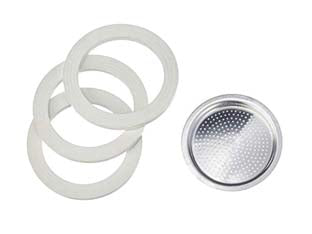 SET GUARNIZIONI MOKA PZ.3 + 1 FILTRO- - 1 tazza - 6 blister BIALETTI