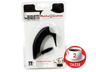 MANICO CON POMOLO E 2 VITI PER MUKKA 2 TAZZE - 1 blister BIALETTI