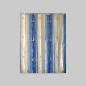 TENDA DOCCIA IN POLIESTERE 'OLTREMARE' 180x200 cm - Beige/Azzurro - GEDY