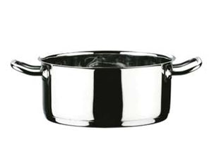 CASSERUOLA 2 MANICI IN ACCIAIO INOX 18/10  cm.20 lt.3,1