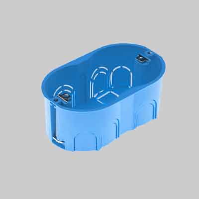 CASSETTA DA INCASSO PER CARTONGESSO 6 posti 193x71x46 mm - 10 pezzi