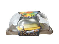 COPRIFORMAGGIO RETTANGOLARE CON COPERCHIO E VASSOIO- - cm.32X22X12,5 - 2 pezzi