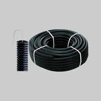 TUBO CORRUGATO CON TIRAFILO NERO Ø 16 mm - rotolo 10 mt