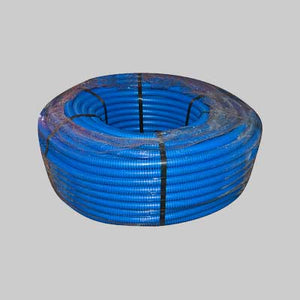 TUBO CORRUGATO CON TIRAFILO BLU Ø 20 mm - rotolo 100 mt - 100 metrilineari