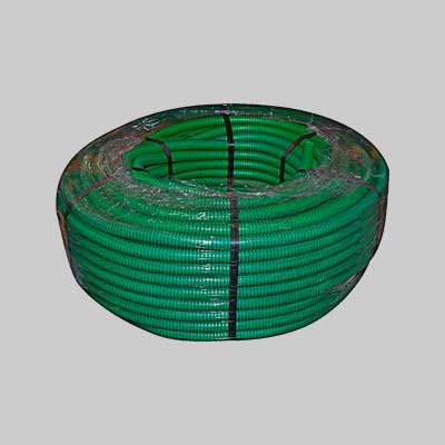 TUBO CORRUGATO CON TIRAFILO VERDE  Ø 25 - Rotolo 50 mt - 50 metrilineari