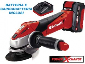 SMERIGLIATRICE ANGOLARE A BATTERIA 18VOLT 3AH (TE-AG 18/115 LI KIT) -  EINHELL