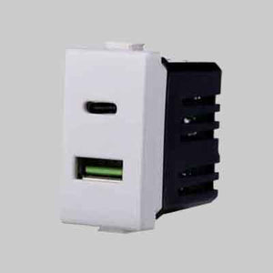 ALIMENTATORE DA INCASSO USB/USB-C 'SOLAR' 3.1A - ELETTROIT