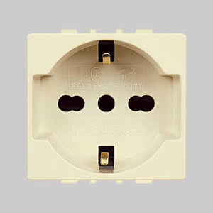 PRESA ITALIANA/TEDESCA 'TONDO' 10/16A 250V 2P+T - EC ELETTROCANALI