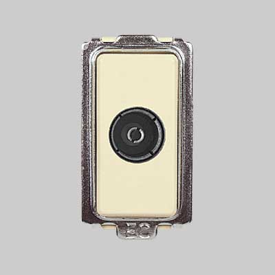 PRESA COASSIALE TV 'TONDO' Connettore femmina Ø 9,5 mm - EC ELETTROCANALI