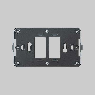 SUPPORTO A PARETE 2 POSTI PER SERIE TONDO 2 Moduli - EC ELETTROCANALI