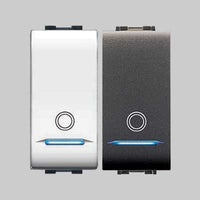 PULSANTE UNIPOLARE ILLUMINABILE 'MYLIFE' 16Ax 250V - Bianco - EC ELETTROCANALI