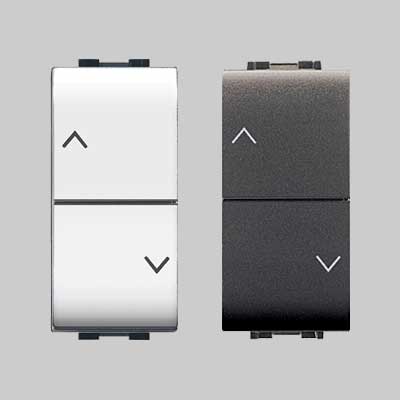 DOPPIO PULSANTE INTERBLOCCATO 'MYLIFE' 10A 250V - Grigio - EC ELETTROCANALI