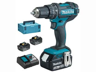 TRAPANO AVVITATORE PERCUSS. 2 VEL. 3 BATT. 18V 3AH (DHP482RF3J)    MAKITA