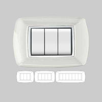 PLACCA COPRINTERRUTTORE BIANCA 'MYLIFE' 3 Moduli - EC ELETTROCANALI