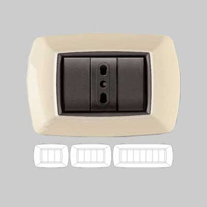 PLACCA COPRINTERRUTTORE AVORIO 'MYLIFE' 2 moduli - EC ELETTROCANALI